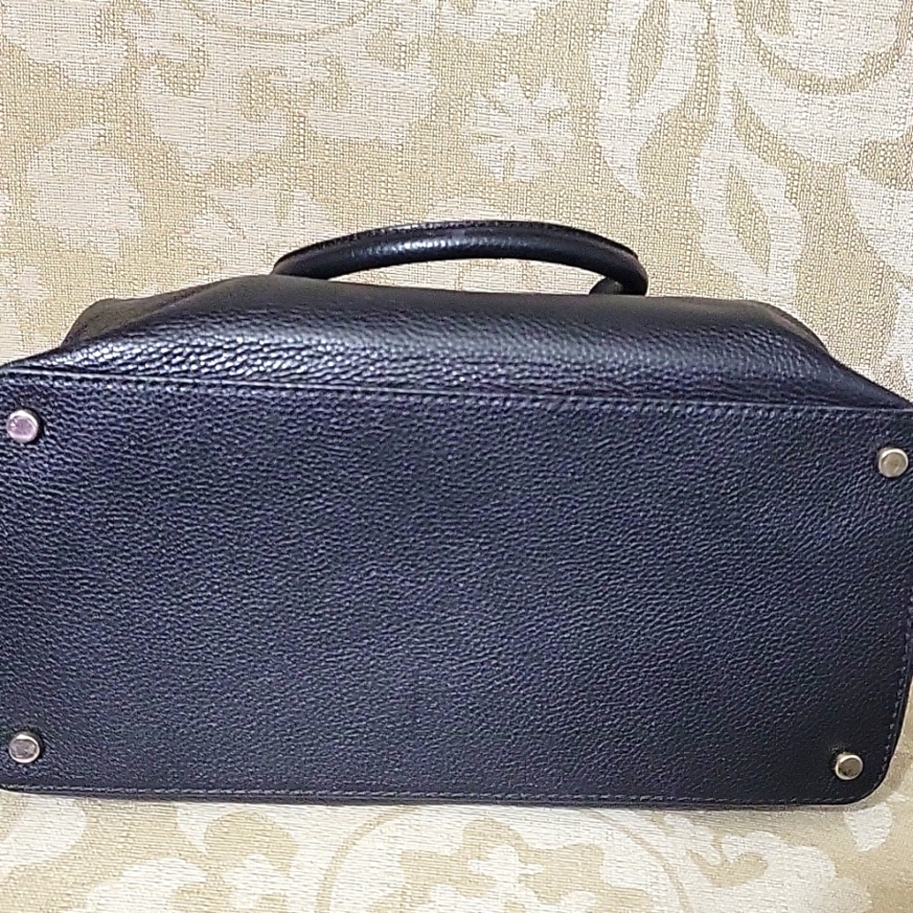 KATE SPADE BLACK SOFT PINK TRIM LEATHER BAG EUC - Picture 4 of 16